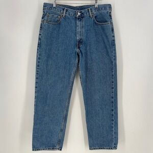 Levi's 550 Relaxed Fit Tapered Jeans Mens 36x30 Fit 35x28 Light Wash 100% Cotton